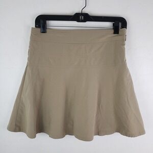 Athleta Skort Women's 4 Tan Everyday Skirt Casual Lightweight Zip Pocket Stretch